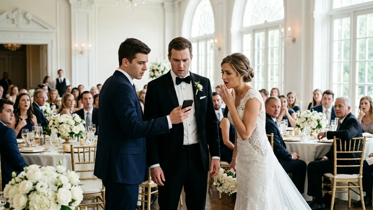 Groom Stunned as Stranger Exposes Bride’s Secret Family During Wedding Ceremony
